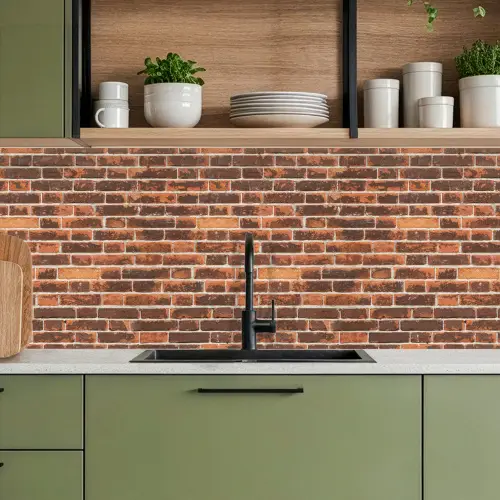 Bakstenen - Oud - Muur - Verkleuring keuken achterwand 2 middel 871 -sfeer3