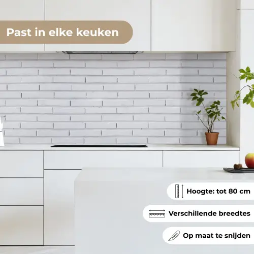Bakstenen - Geverfd - Wit - Minimalistisch keuken achterwand 2 middel 871 -sfeer4_NL