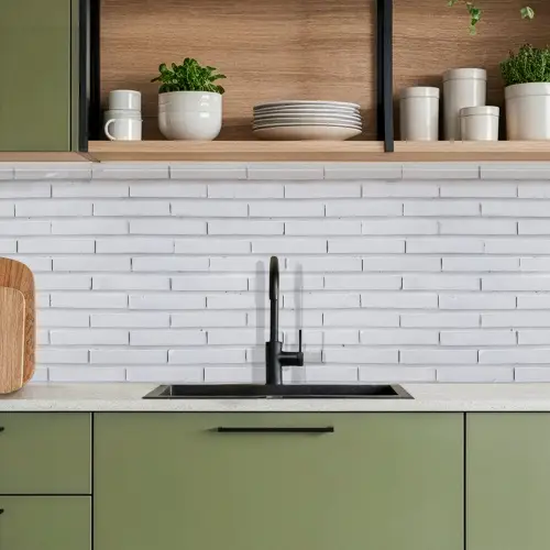 Bakstenen - Geverfd - Wit - Minimalistisch keuken achterwand 2 middel 871 -sfeer3