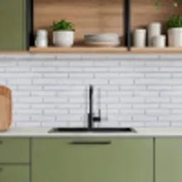 Bakstenen - Geverfd - Wit - Minimalistisch keuken achterwand 2 middel 871 -sfeer3
