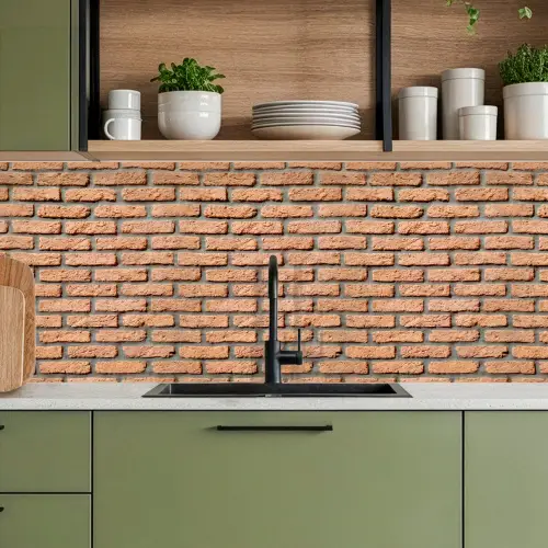 Bakstenen - Rechthoekig - Rood - Muur keuken achterwand 2 middel 871 -sfeer3