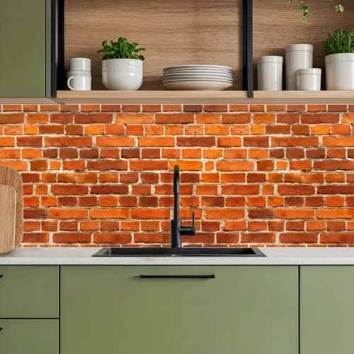 Bakstenen - Muur - Rood keuken achterwand 2 middel 871 -sfeer3