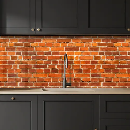 Bakstenen - Muur - Rood keuken achterwand 2 middel 871 -sfeer1