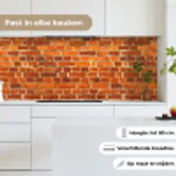 Bakstenen - Muur - Rood keuken achterwand 2 middel 871 -sfeer4_NL