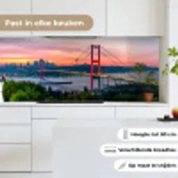 Brug - Rood - Skyline - Water keuken achterwand 2 middel -sfeer4_NL