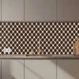 Bruin - Ruitpatroon - Geometrisch keuken achterwand 2 middel 871 zz_3dshopping