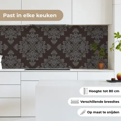 Bruin - Grijs - Sierlijk - Patroon keuken achterwand 2 middel 871 -sfeer4_NL