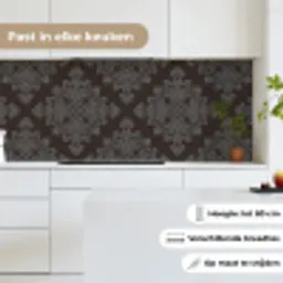 Bruin - Grijs - Sierlijk - Patroon keuken achterwand 2 middel 871 -sfeer4_NL