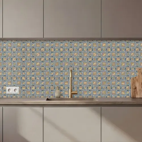 Bruin - Patronen - Geometrie keuken achterwand 2 middel 871 zz_3dshopping