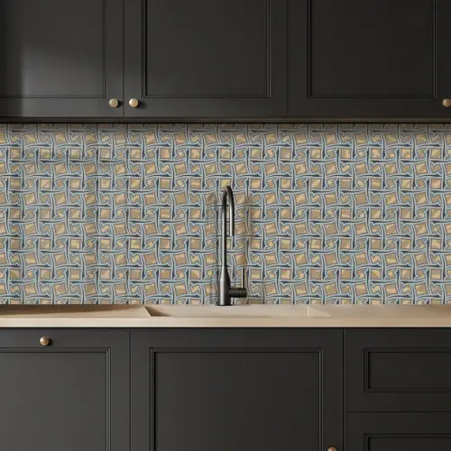 Bruin - Patronen - Geometrie keuken achterwand 2 middel 871 -sfeer1