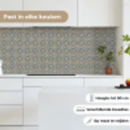 Bruin - Patronen - Geometrie keuken achterwand 2 middel 871 -sfeer4_NL