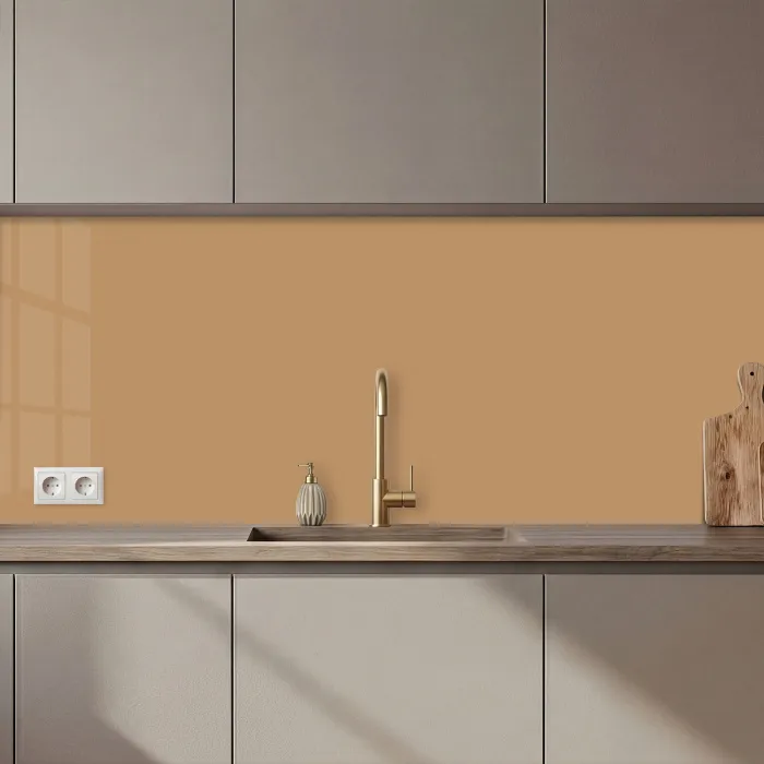 Bruin - Effen print keuken achterwand 2 middel 871 zz_3dshopping