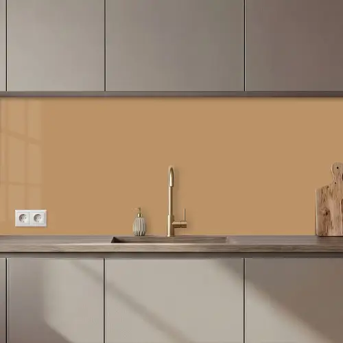 Bruin - Effen print keuken achterwand 2 middel 871 zz_3dshopping