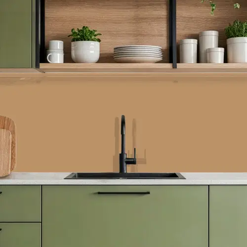 Bruin - Effen print keuken achterwand 2 middel 871 -sfeer3