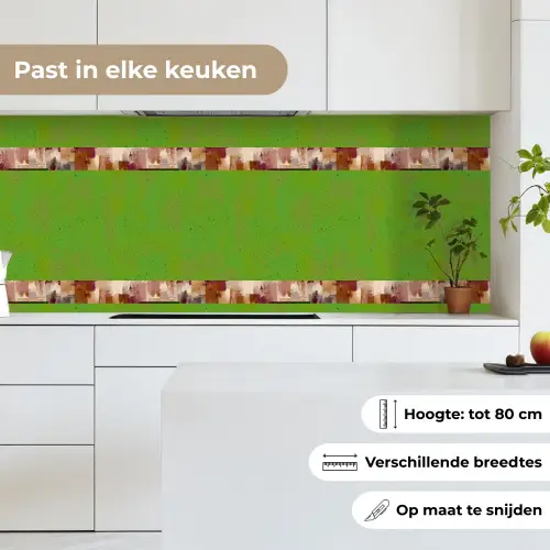 Penseelstrepen - Herfstsymfonie - Bordeauxrood keuken achterwand 2 middel 871 -sfeer4_NL