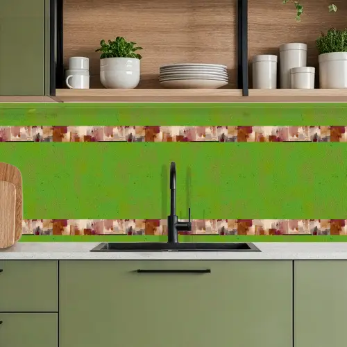 Penseelstrepen - Herfstsymfonie - Bordeauxrood keuken achterwand 2 middel 871 -sfeer3