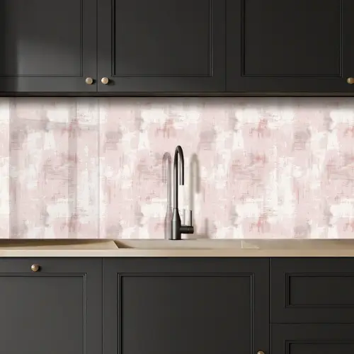 Penseelstrepen - Verbleekte - Roze keuken achterwand 2 middel 871 -sfeer1