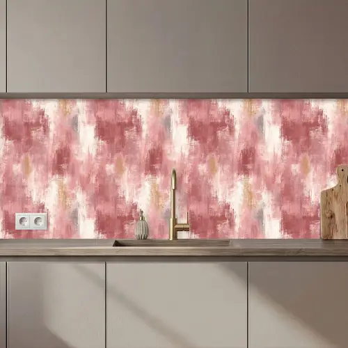 Penseelstrepen - Verweerd - Roze keuken achterwand 2 middel 871 zz_3dshopping