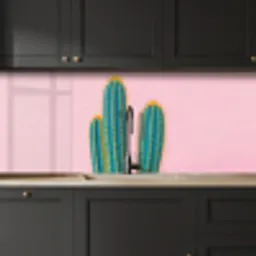 Cactussen - Modern - Pastel keuken achterwand 2 middel -sfeer1