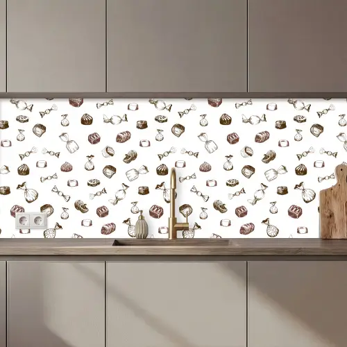 Snoep - Vintage - Chocolade - Design keuken achterwand 2 middel 871 zz_3dshopping