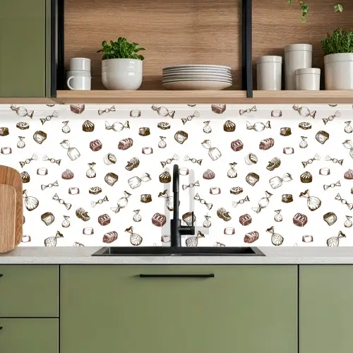 Snoep - Vintage - Chocolade - Design keuken achterwand 2 middel 871 -sfeer3