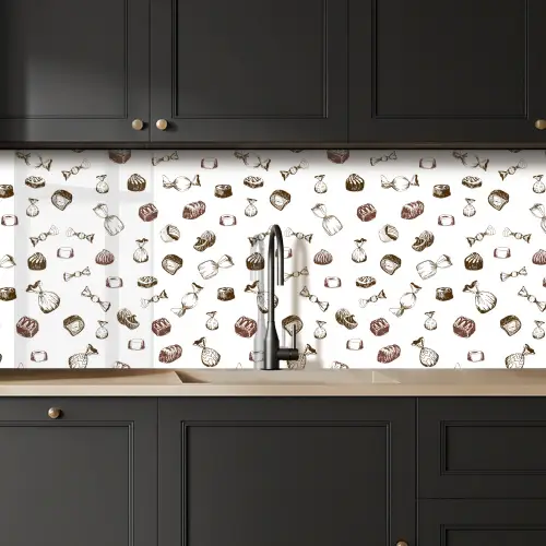 Snoep - Vintage - Chocolade - Design keuken achterwand 2 middel 871 -sfeer1