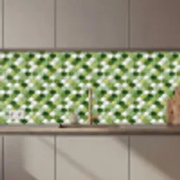 Keramiek -  Structuur - Groen - Wit keuken achterwand 2 middel 871 zz_3dshopping