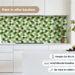 Keramiek -  Structuur - Groen - Wit keuken achterwand 2 middel 871 -sfeer4_NL