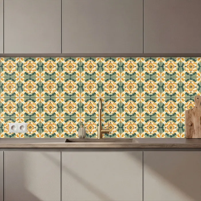 Keramiek - Verweerd - Kleurrijk keuken achterwand 2 middel 871 zz_3dshopping