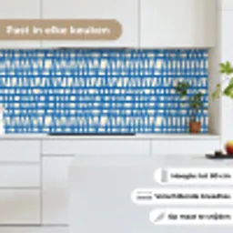 Ruitpatroon - Blauw - Crème keuken achterwand 2 middel 871 -sfeer4_NL