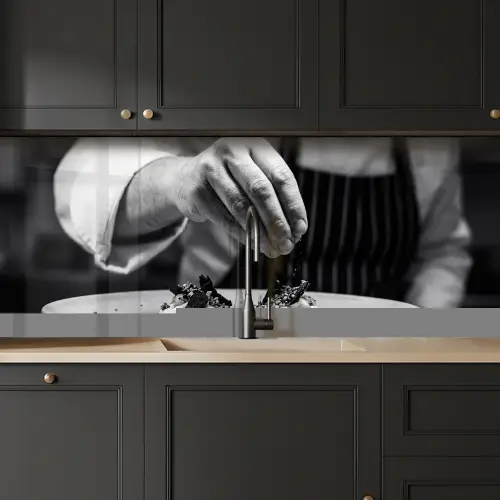 Chef - Garnering - Gerecht keuken achterwand 2 middel -sfeer1