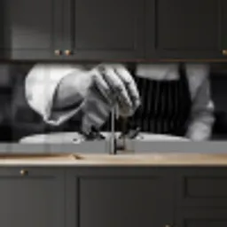 Chef - Garnering - Gerecht keuken achterwand 2 middel -sfeer1