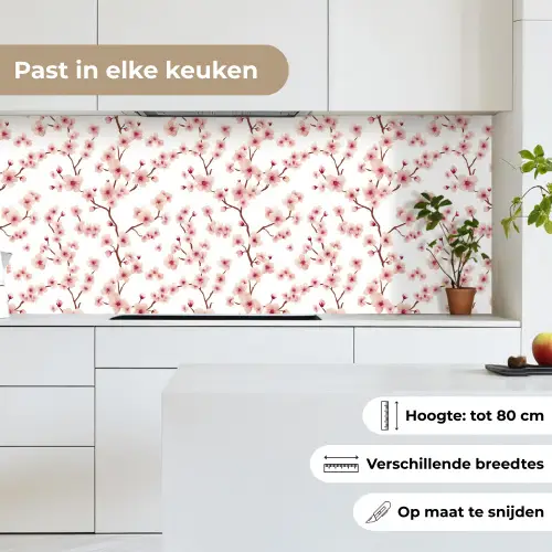 Kersenbloesem - Takken - Roze keuken achterwand 2 middel 871 -sfeer4_NL