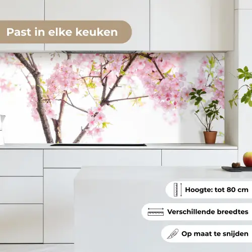 Kersenbloesem - Roze - Bloemen - Sakura - Natuur keuken achterwand 2 middel -sfeer4_NL
