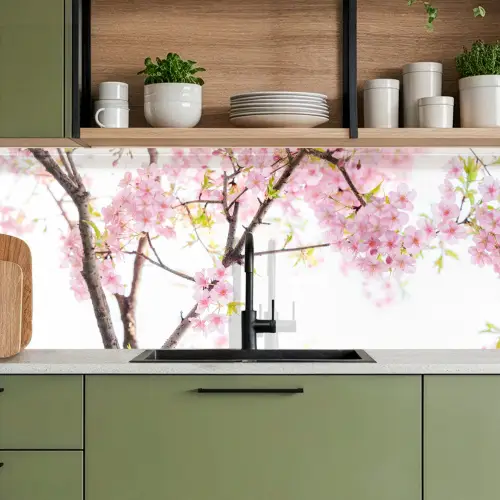 Kersenbloesem - Roze - Bloemen - Sakura - Natuur keuken achterwand 2 middel -sfeer3