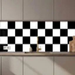 Schaakbord - Patronen - Zwart Wit keuken achterwand 2 middel 871 zz_3dshopping