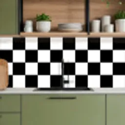 Schaakbord - Patronen - Zwart Wit keuken achterwand 2 middel 871 -sfeer3