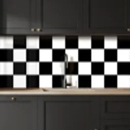 Schaakbord - Patronen - Zwart Wit keuken achterwand 2 middel 871 -sfeer1