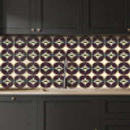 Cirkel - Retro - Kleurrijk keuken achterwand 2 middel 871 -sfeer1
