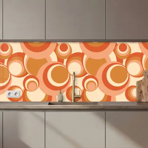Cirkel - Retro - Patroon keuken achterwand 2 middel 871 zz_3dshopping