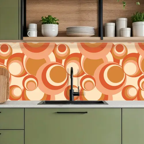Cirkel - Retro - Patroon keuken achterwand 2 middel 871 -sfeer3