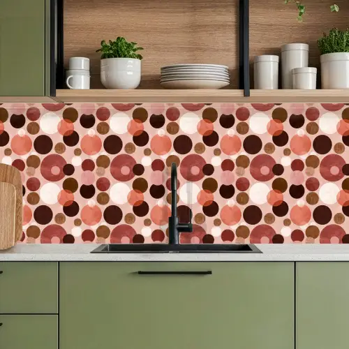 Cirkels - Modern - Kleurrijk keuken achterwand 2 middel 871 -sfeer3
