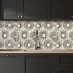 Cirkels - Patroon - Zwart keuken achterwand 2 middel 871 -sfeer1
