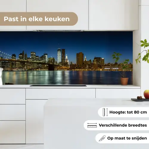 Stadslichten - Avond - Skyline - Brug keuken achterwand 2 middel -sfeer4_NL