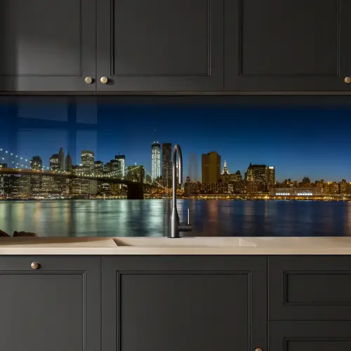 Stadslichten - Avond - Skyline - Brug keuken achterwand 2 middel -sfeer1
