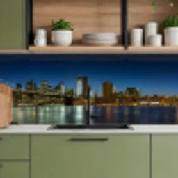 Stadslichten - Avond - Skyline - Brug keuken achterwand 2 middel -sfeer3