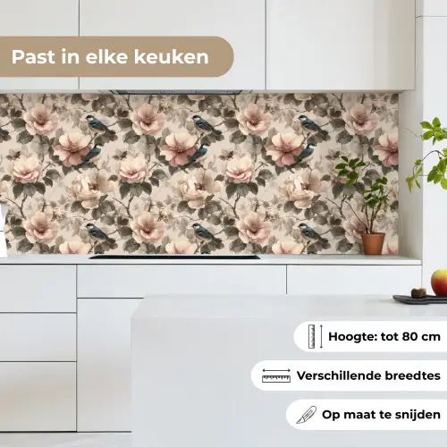 Klassiek - Vogels - Kleurrijk keuken achterwand 2 middel 871 -sfeer4_NL