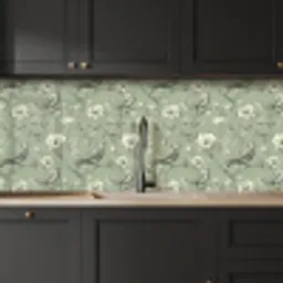 Klassiek - Botanisch - Groen keuken achterwand 2 middel 871 -sfeer1