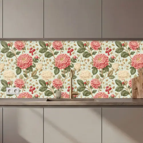 Klassiek - Botanisch - Veelkleurig keuken achterwand 2 middel 871 zz_3dshopping