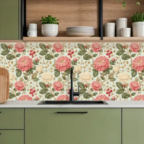 Klassiek - Botanisch - Veelkleurig keuken achterwand 2 middel 871 -sfeer3
